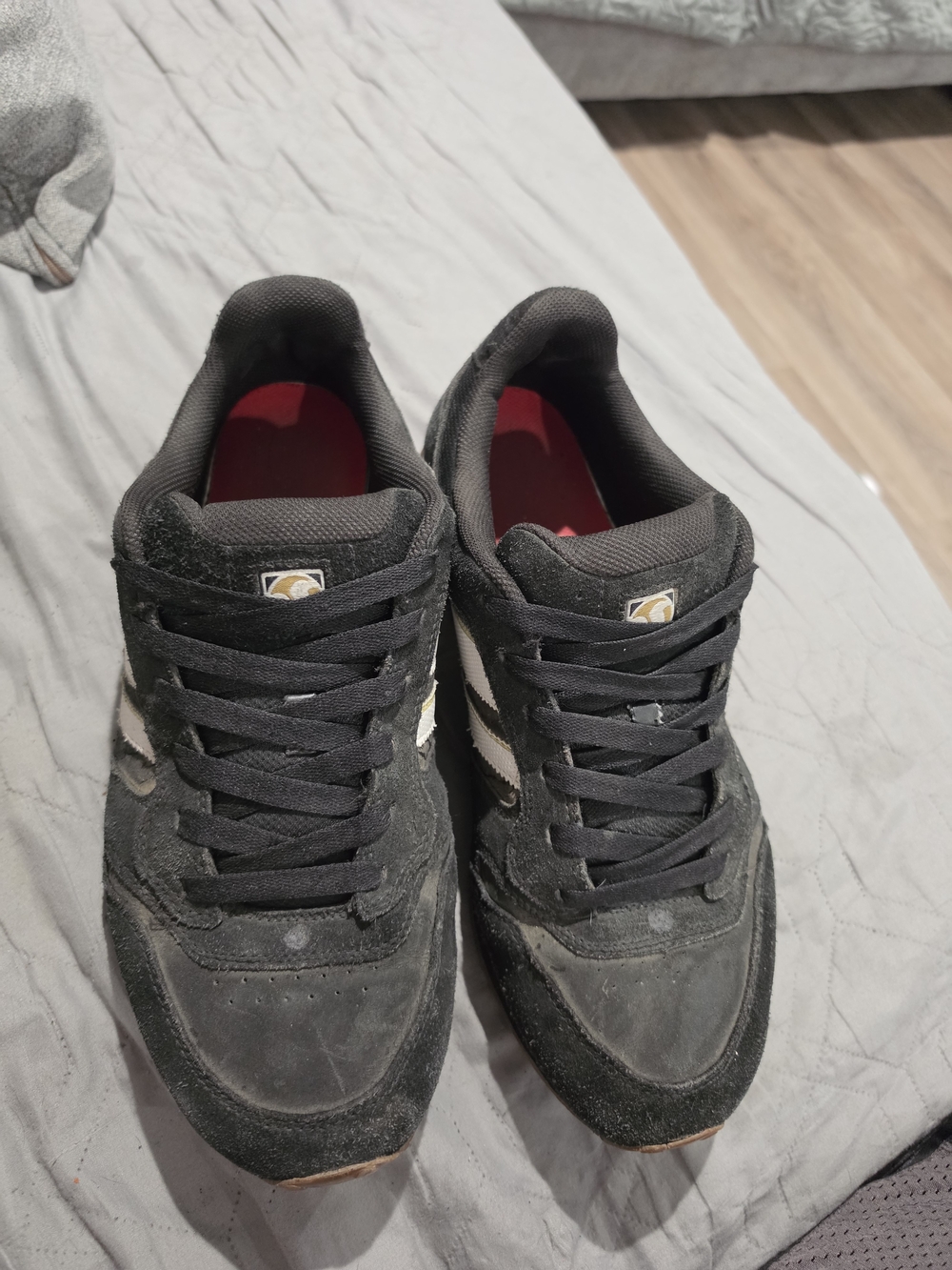 Men's Black Suede Athletic Sneakers - Brand Not Visible